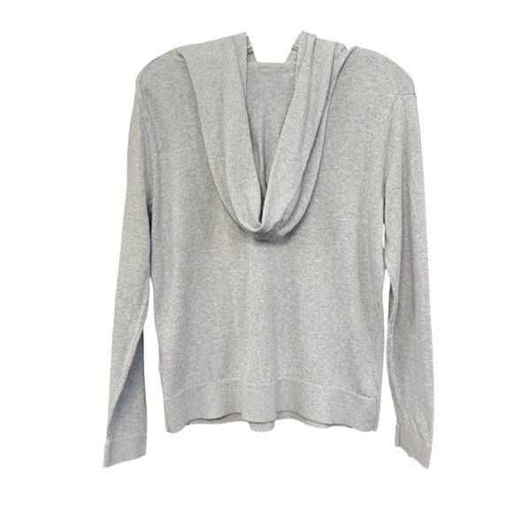 Pure Jill Cotton Cashmere Gray Hoodie Petite XS - Picture 3 of 6